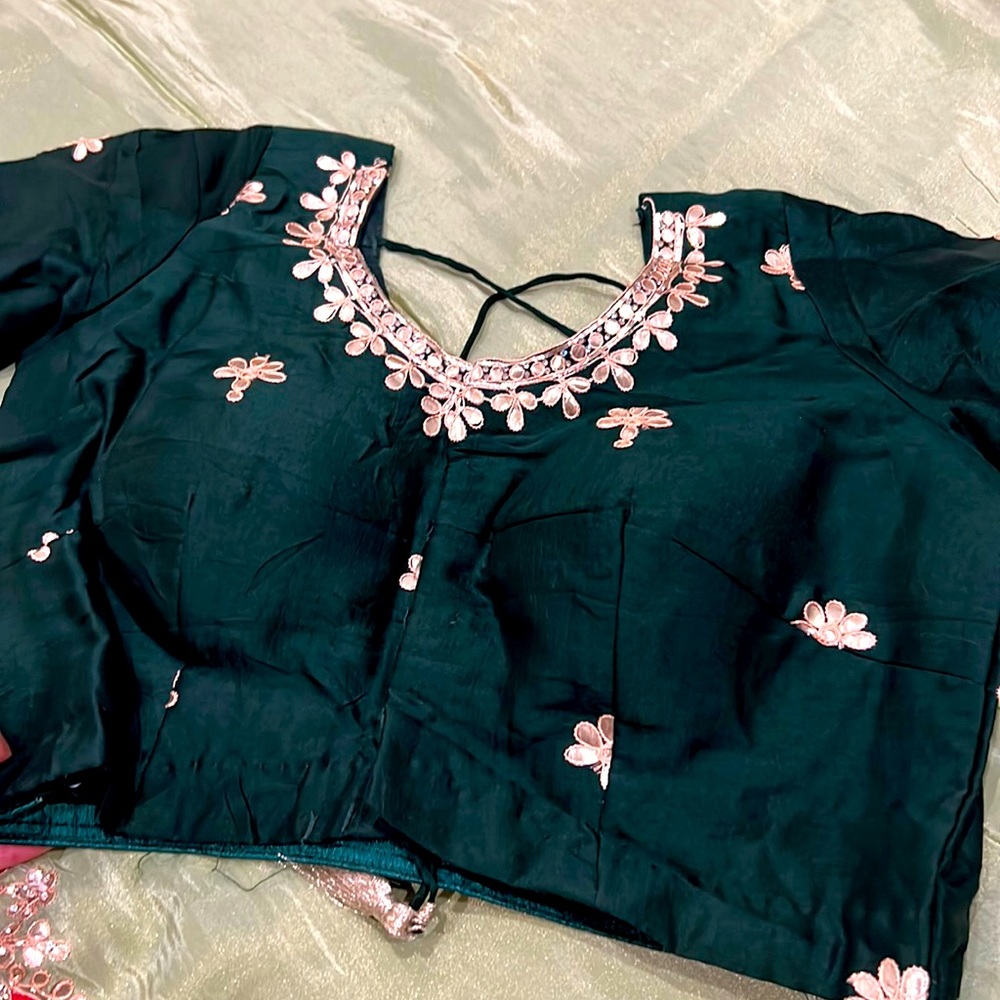 Brand new green saree